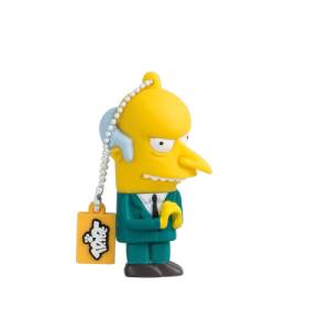 Pendrive Bonito Tribe Los Simpsons Mr. Burns - Memoria USB 2.0 de 8 GB Pendrive Flash Drive de Goma con Llavero